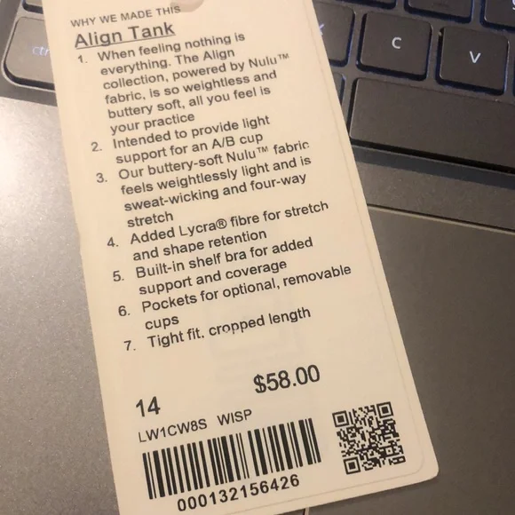 NWT Lululemon Align Tank Top Wisteria Purple 14 - Picture 5 of 5